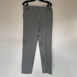 Talbots Hampshire Ankle Pants Size 6 Gingham Black White Checkered Slim Pants